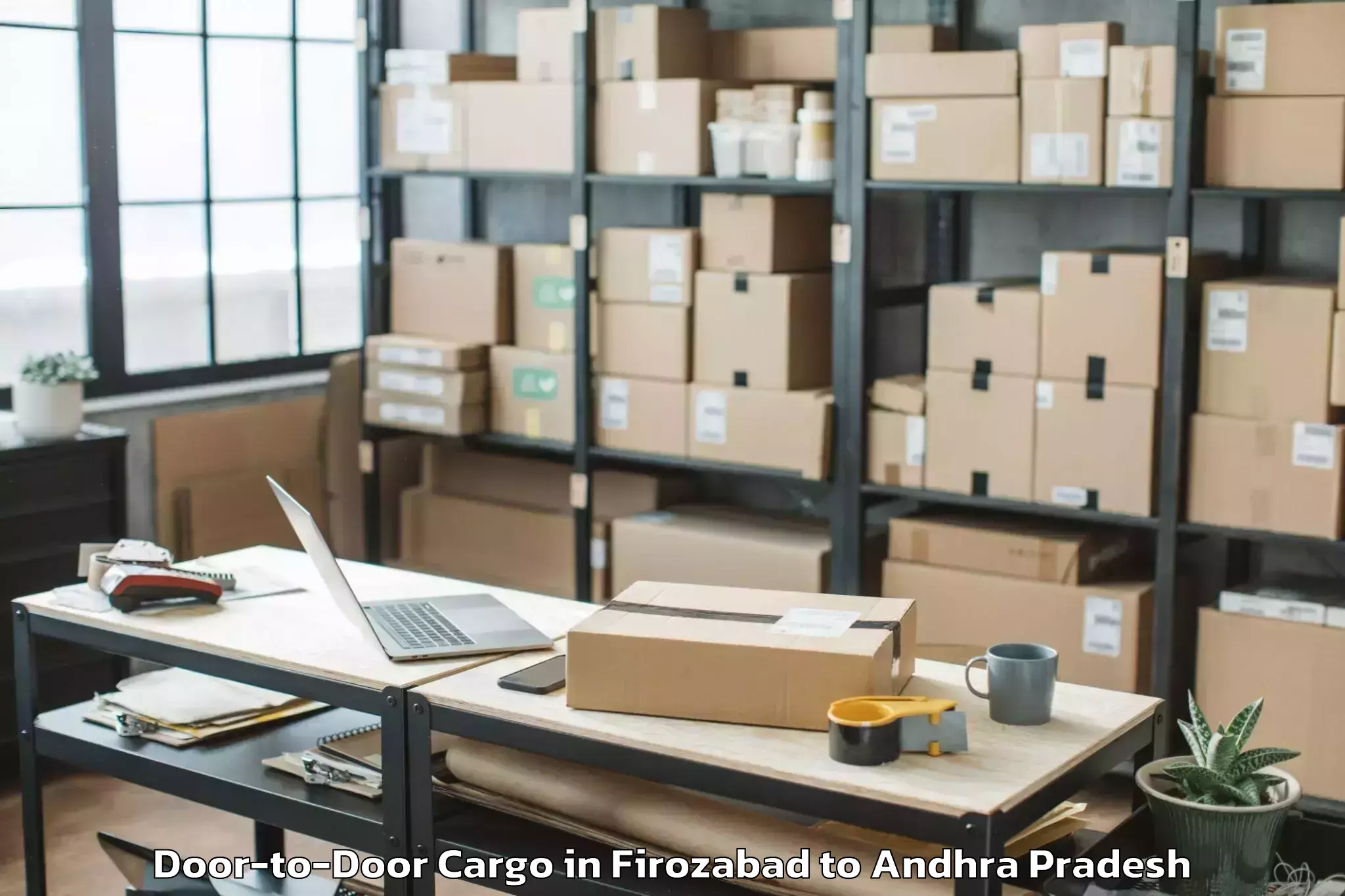 Affordable Firozabad to Kamavarapu Kota Door To Door Cargo